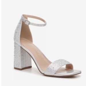 Kelly & Katie Glittering Silver Heels